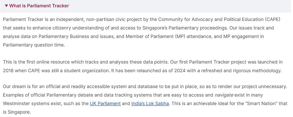 Parliament Tracker