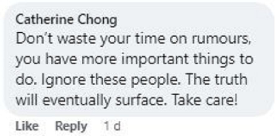 Comment - Catherine Chong