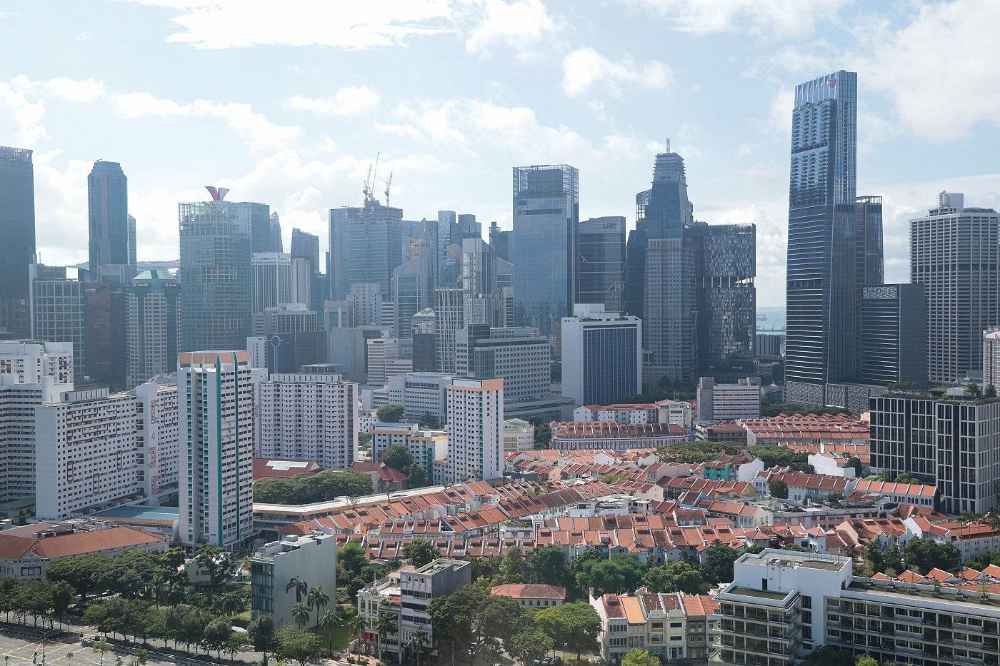 鸟瞰新加坡中央商业区