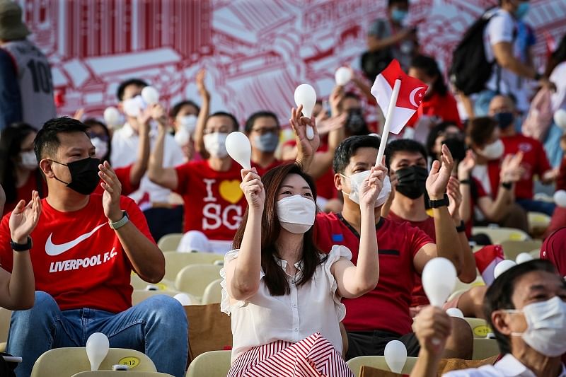 2021年新加坡国庆庆典于8月21日在滨海湾浮动舞台举行