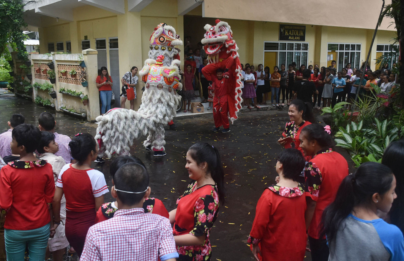 印尼农历新年舞狮