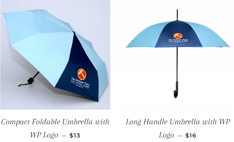 雨伞售价