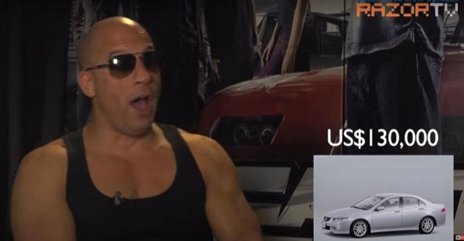 好莱坞动作明星范·迪赛尔（Vin Diesel）得知新加坡的车价，一脸惊讶。