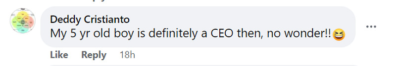 网民：请问CEO是宝宝吗？