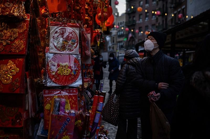 纽约唐人街的春节氛围