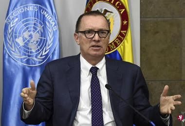 费尔特曼是七年来首位访朝的联合国高层官员。（法新社）