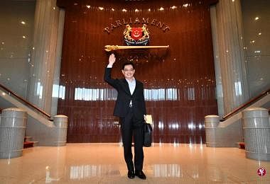 heng swee keat before delivering budget speech