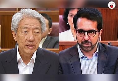 副总理张志贤和工人党秘书长今天在国会上就部长薪金问题交锋。