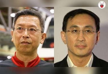 都是三军总长，梁建鸿（左）今年8月1日正式取代郭木财（右），担任SMRT总裁兼首席执行长。