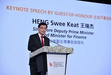 副总理兼财政部长王瑞杰今早在通商中国举办的“慧眼中国环球论坛”上发表开幕致词。