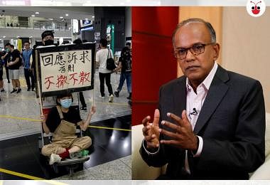 香港爆发反修订《逃犯条例》运动后，部分舆论认为新加坡可从中获益，内政部长兼律政部长尚穆根形容这样的言论非常表面，并强调唯有包括香港在内的整个区域都稳定，我国才会受益。尚穆根是首位针对事件发表看法的我国政要。