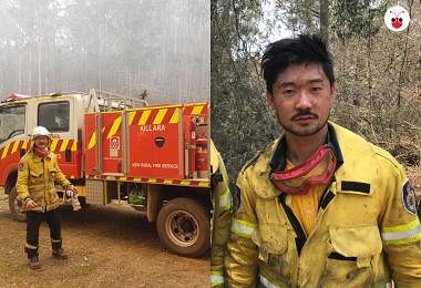 澳洲林火肆虐　新加坡留学生自愿加入消防队和火神搏斗