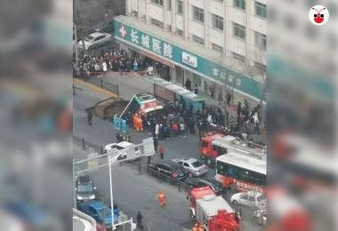 Qinghai road collapsed