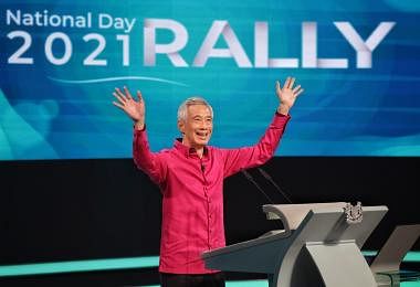 李显龙总理在8月29日国庆群众大会上演讲