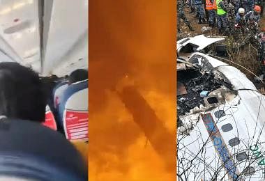 尼泊尔坠机前的直播视频证实是真的　前一秒在空中下一秒在火中