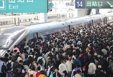 南京火车站的旅客