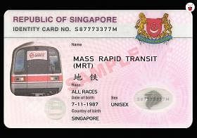 Singapore MRT Identity Card