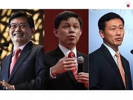 Heng Swee Keat Chan Chun Sing and Ong Ye Kung