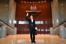 heng swee keat before delivering budget speech