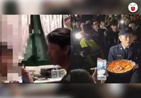 台湾一男子因不满肉圆不辣而暴打儿子引众怒，民众手捧辣椒排队要教训他。