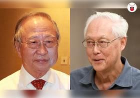 投身反对阵营的陈清木（左）和国务资政吴作栋是认识60多年的老友。