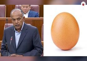 有网民称要蛋袭尚穆根部长，结果被警察找去问话，引发一场”鸡蛋里的风波“。