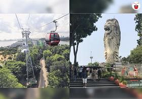 merlion and cable car