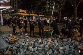 香港示威者石头
