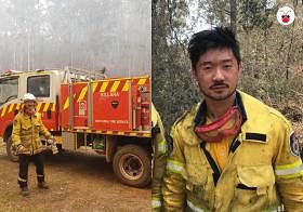 澳洲林火肆虐　新加坡留学生自愿加入消防队和火神搏斗