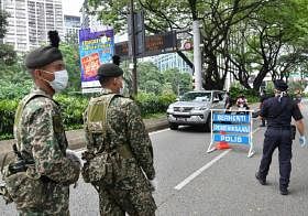 马来西亚出动军队和警察防疫