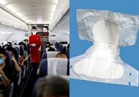 防疫新招？　中国民航局建议空服员穿“一次性尿不湿”