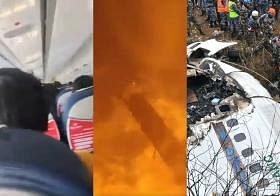 尼泊尔坠机前的直播视频证实是真的　前一秒在空中下一秒在火中